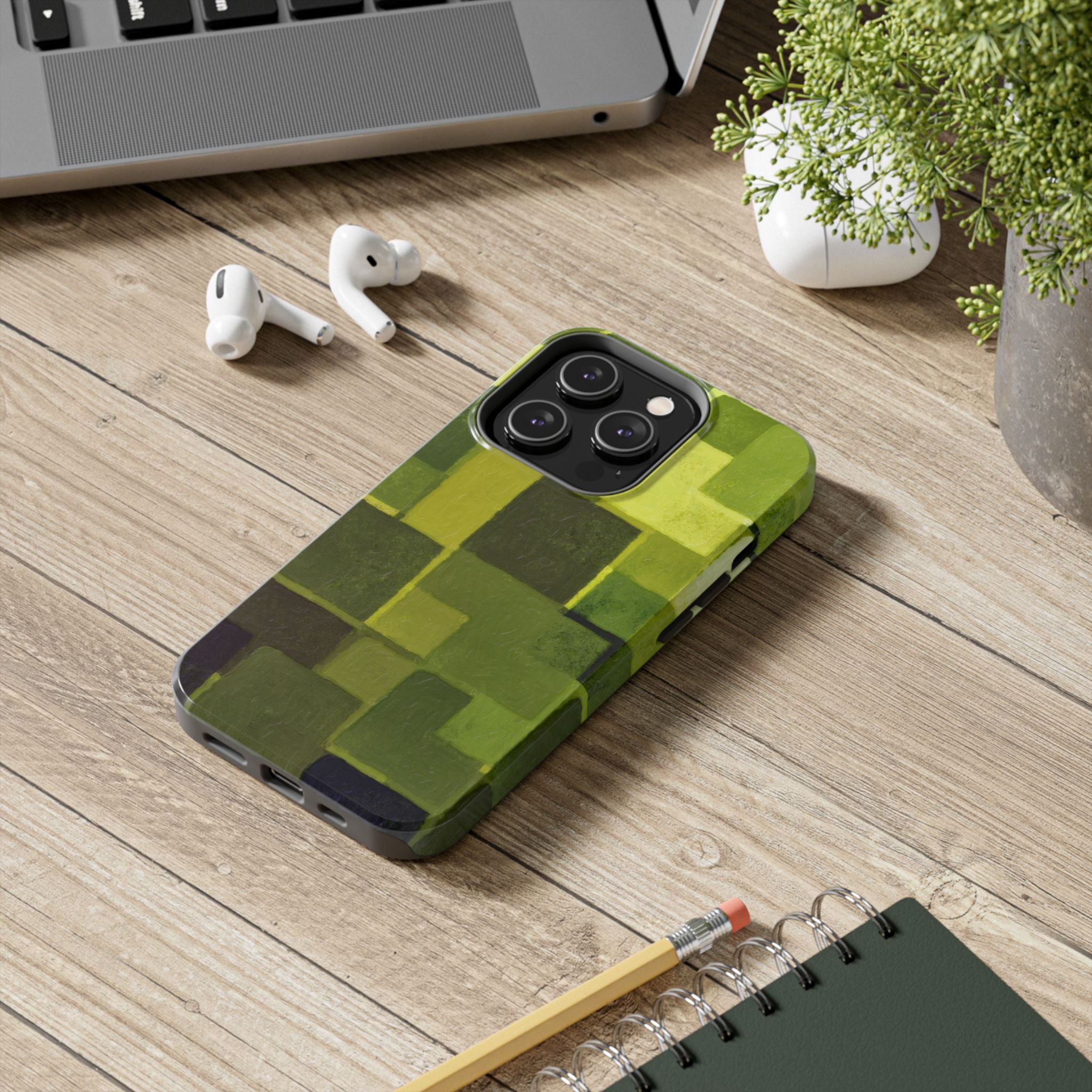 Chartreuse Patchwork Phone Case (Apple & Android)