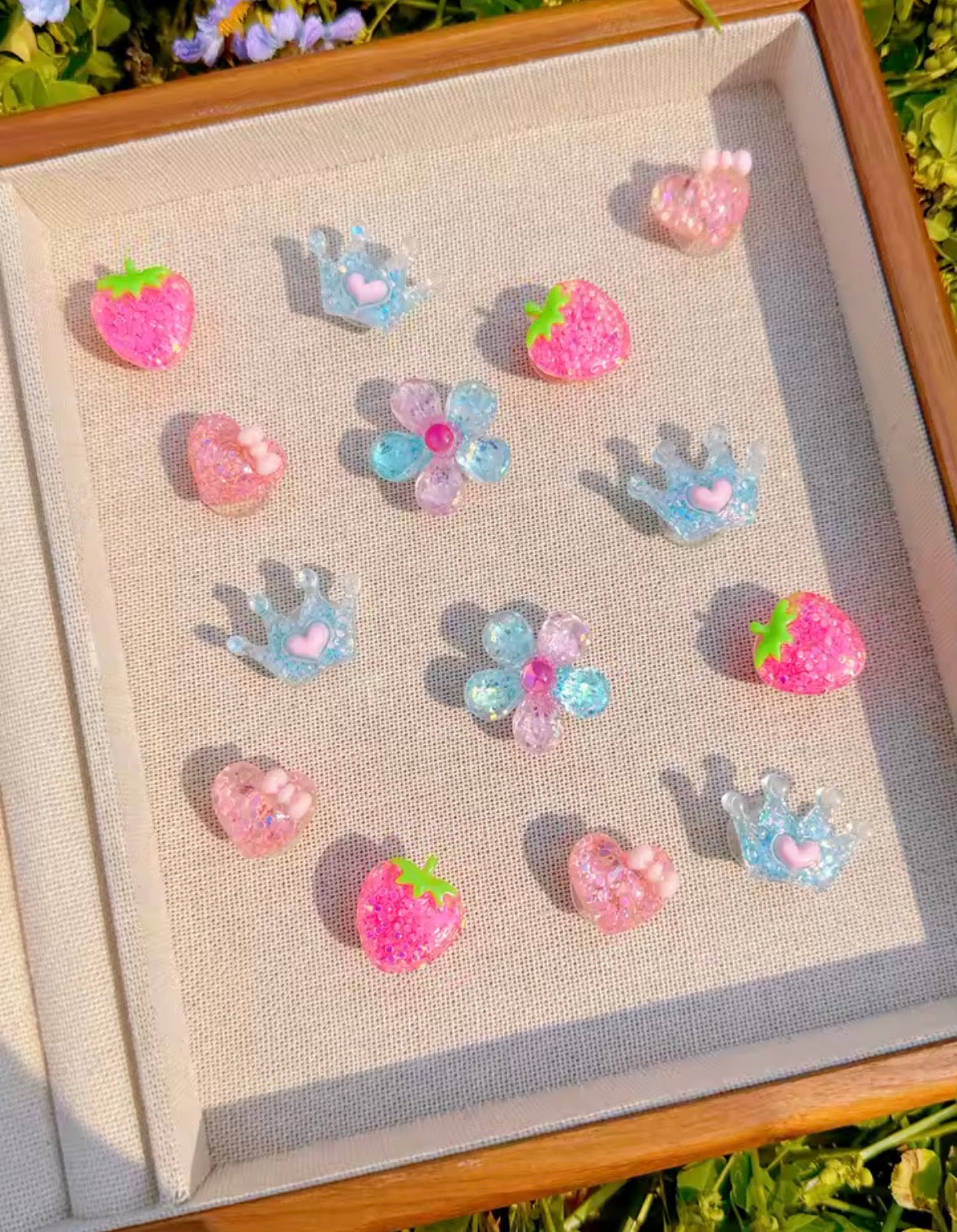 Floral Berry Pearl Clog Charms Set