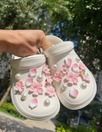 Sakura Blush Petals Clog Charms Set