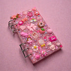 Pretty Pink Junk Charm Acrylic Binder - Pink Sweetheart