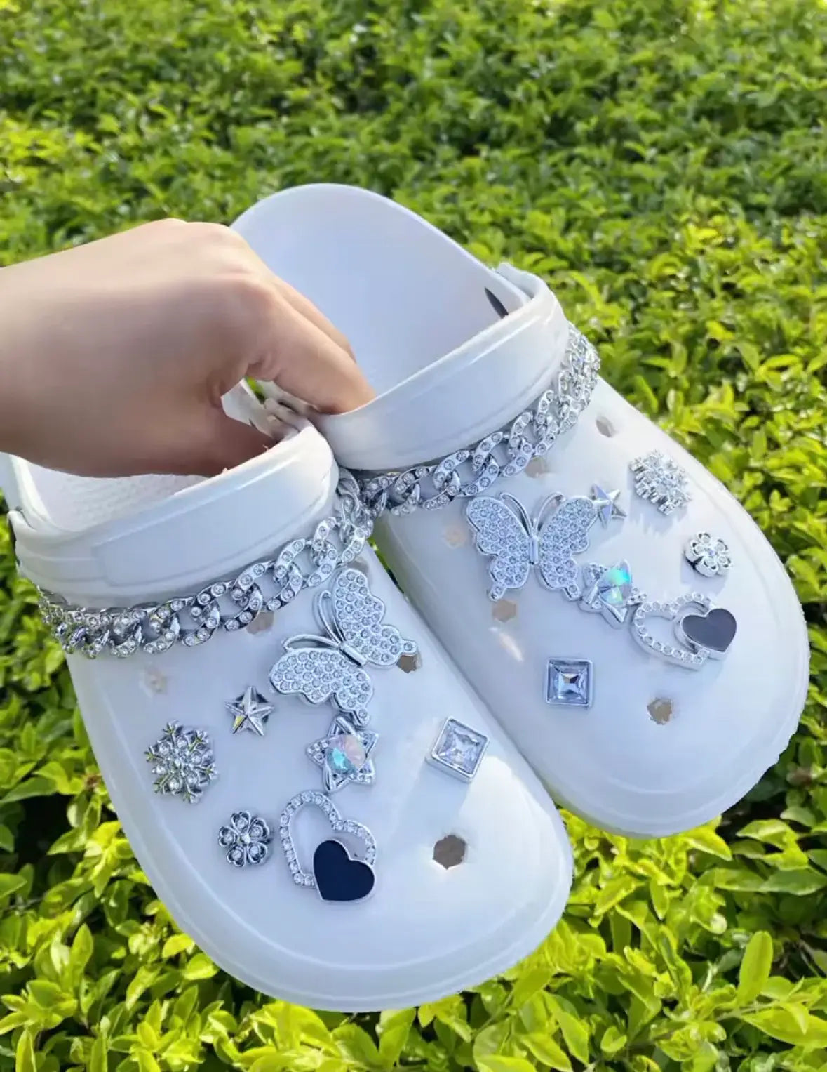 Platinum Frost Princess Clog Charms Set