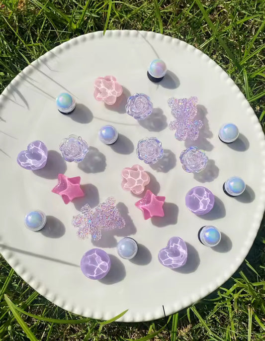 Pink Amethyst Dream Clog Charms Set
