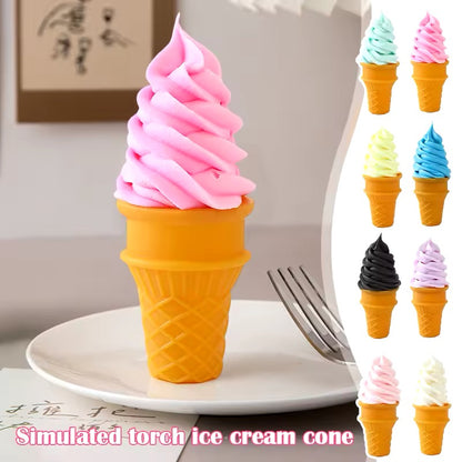 Novelty Swirled Ice Cream Cone Decoration