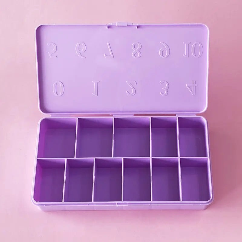 Nail Extension Grid Organizer Case