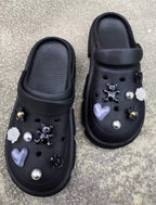 Obsidian Black Teddy Clog Charms Set