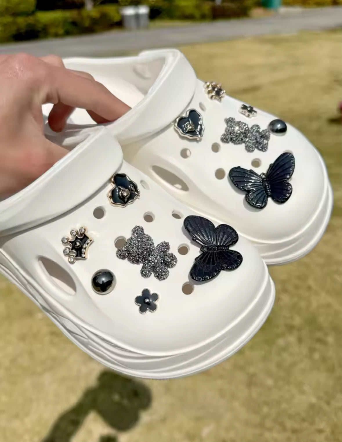Black Onyx Fantasy Clog Charms Set