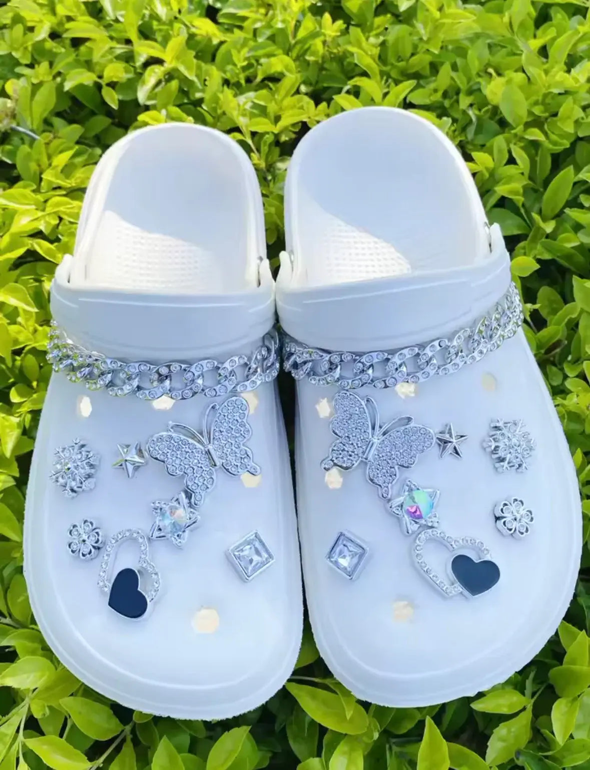 Platinum Frost Princess Clog Charms Set