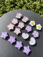 Purple Periwinkle Pearl Clog Charms Set