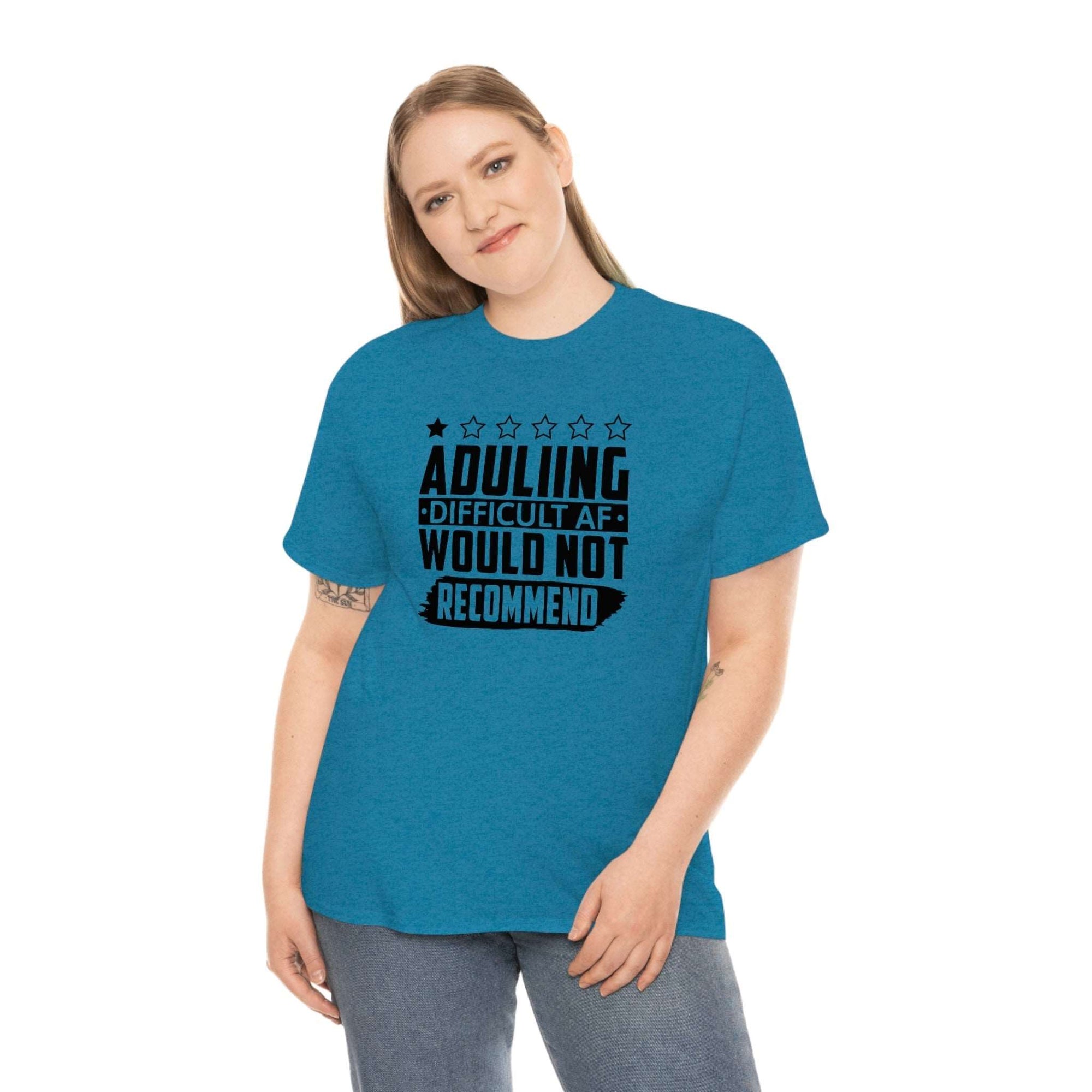 Adulting is Hard Do Not Recommend Cotton Tee T-Shirt Pink Sweetheart