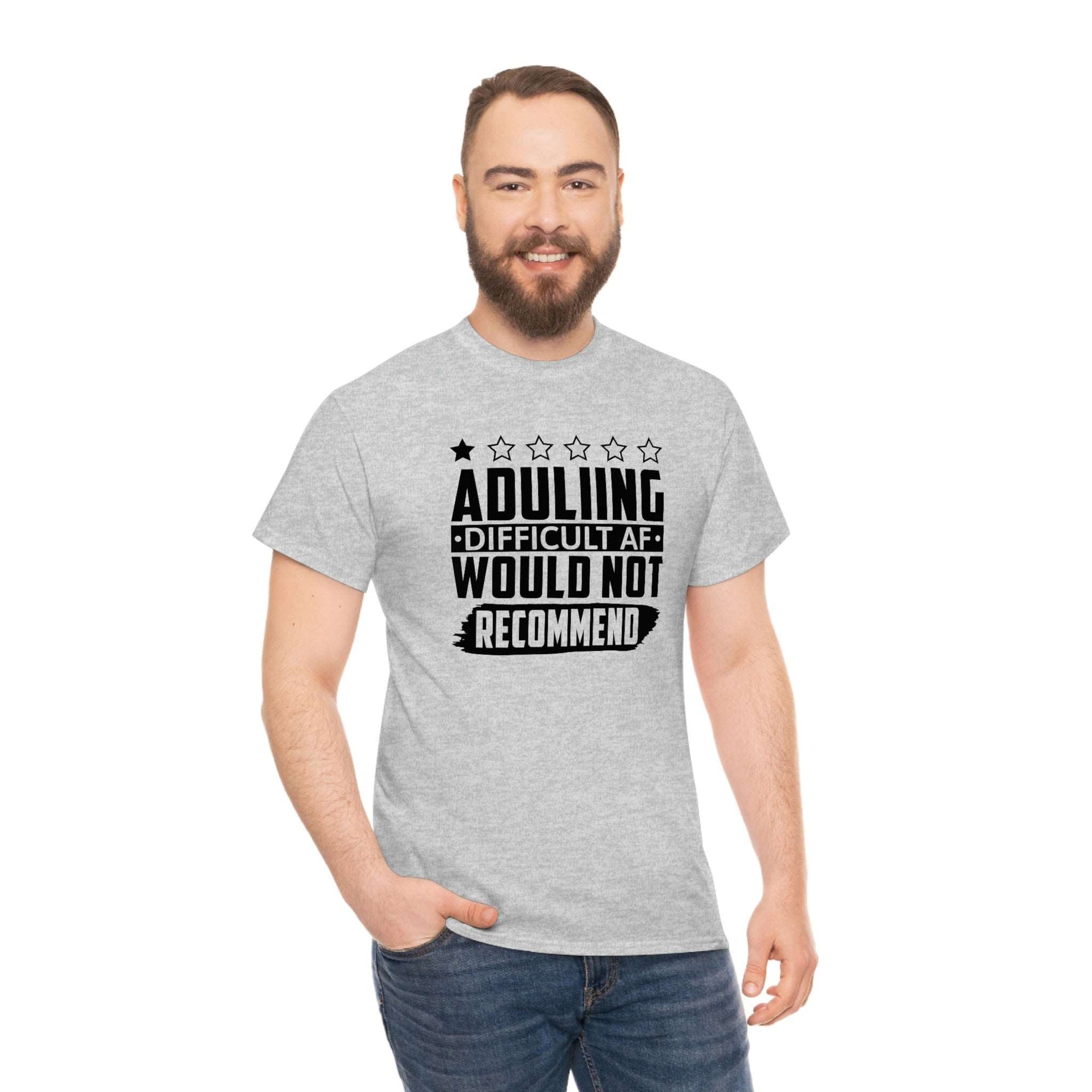 Adulting is Hard Do Not Recommend Cotton Tee T-Shirt Pink Sweetheart