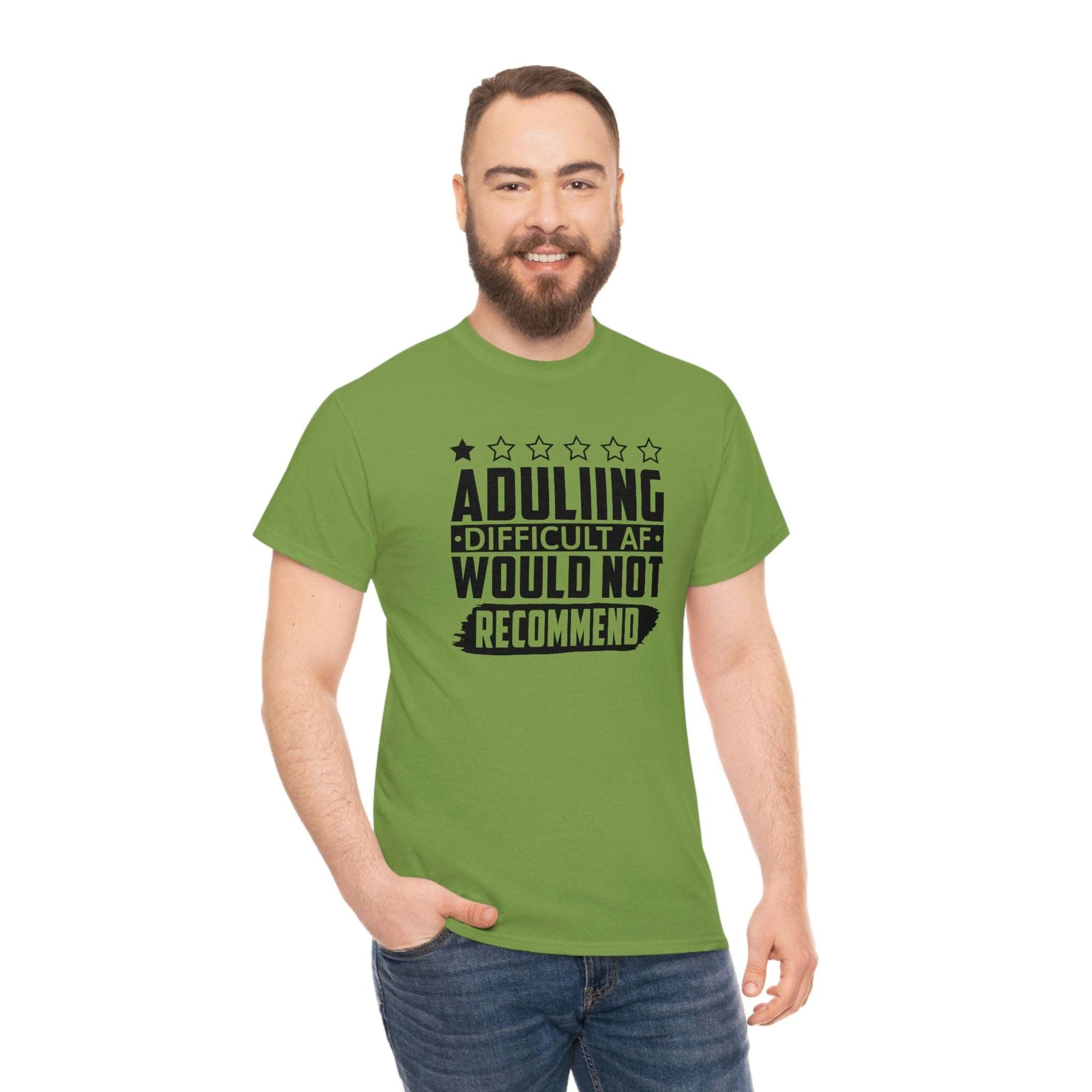 Adulting is Hard Do Not Recommend Cotton Tee T-Shirt Pink Sweetheart