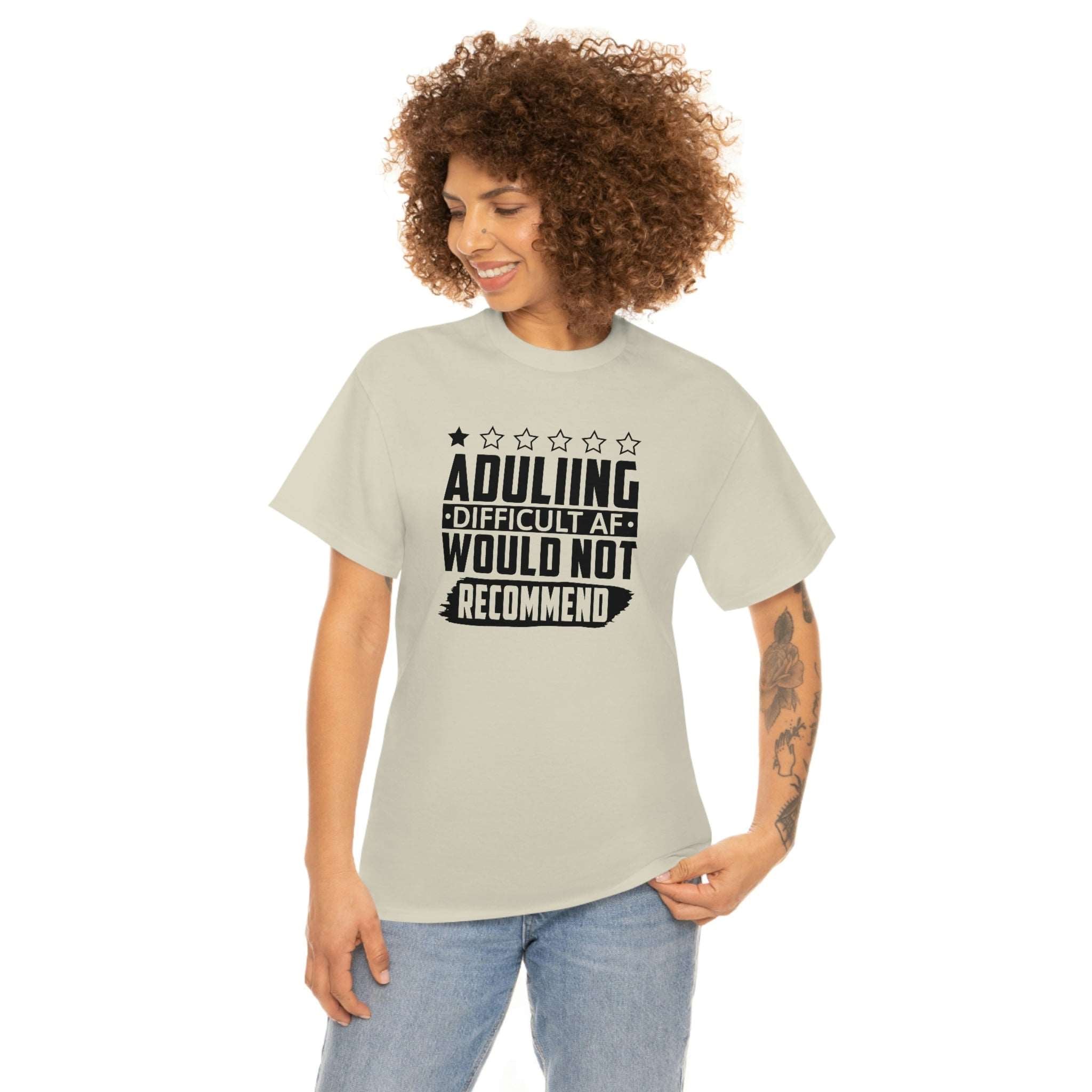 Adulting is Hard Do Not Recommend Cotton Tee T-Shirt Pink Sweetheart