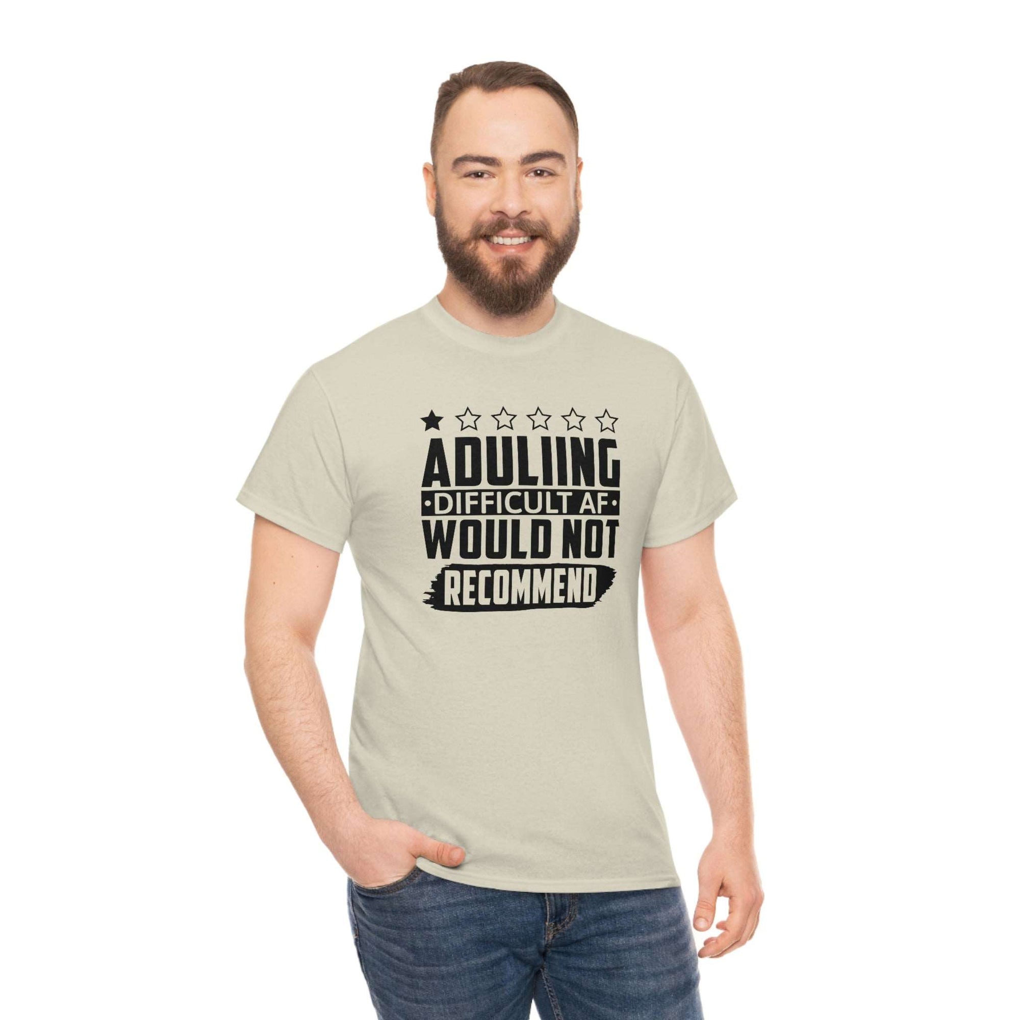 Adulting is Hard Do Not Recommend Cotton Tee T-Shirt Pink Sweetheart