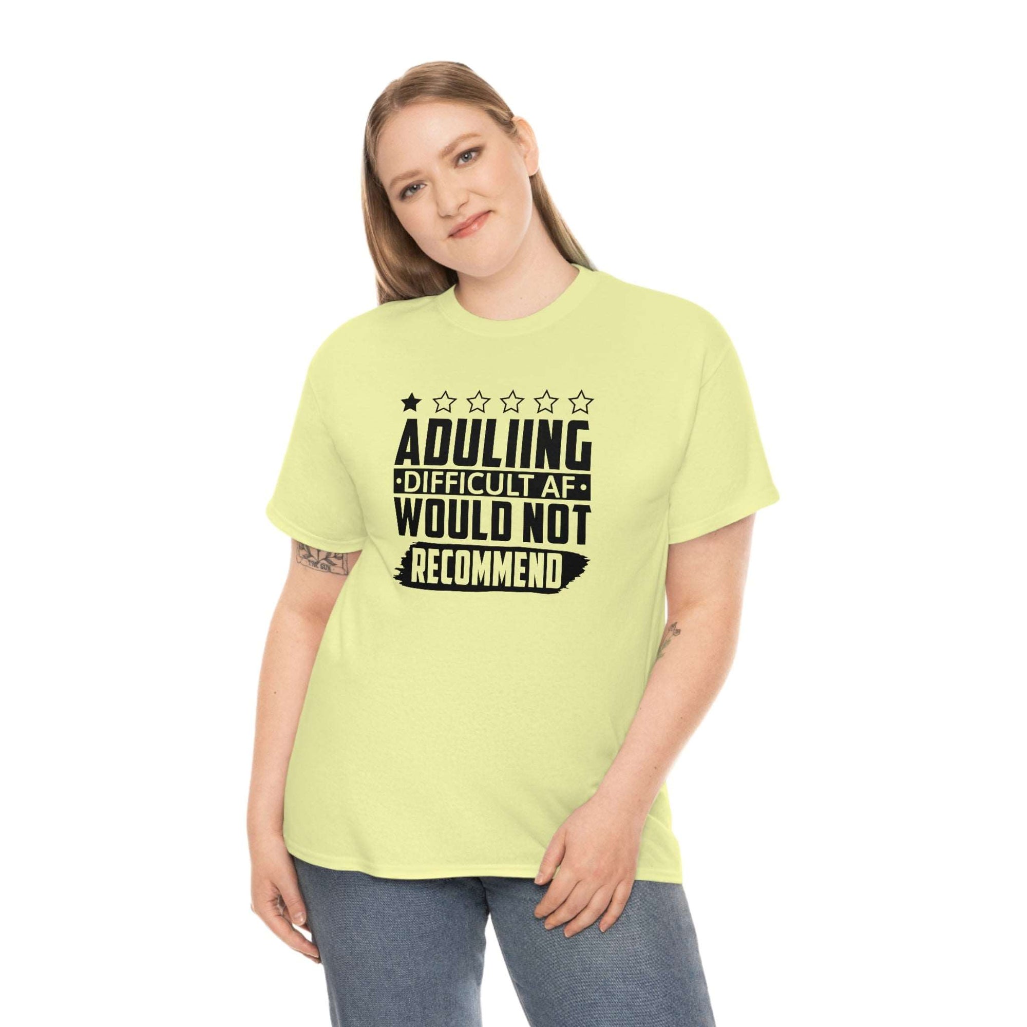 Adulting is Hard Do Not Recommend Cotton Tee T-Shirt Pink Sweetheart