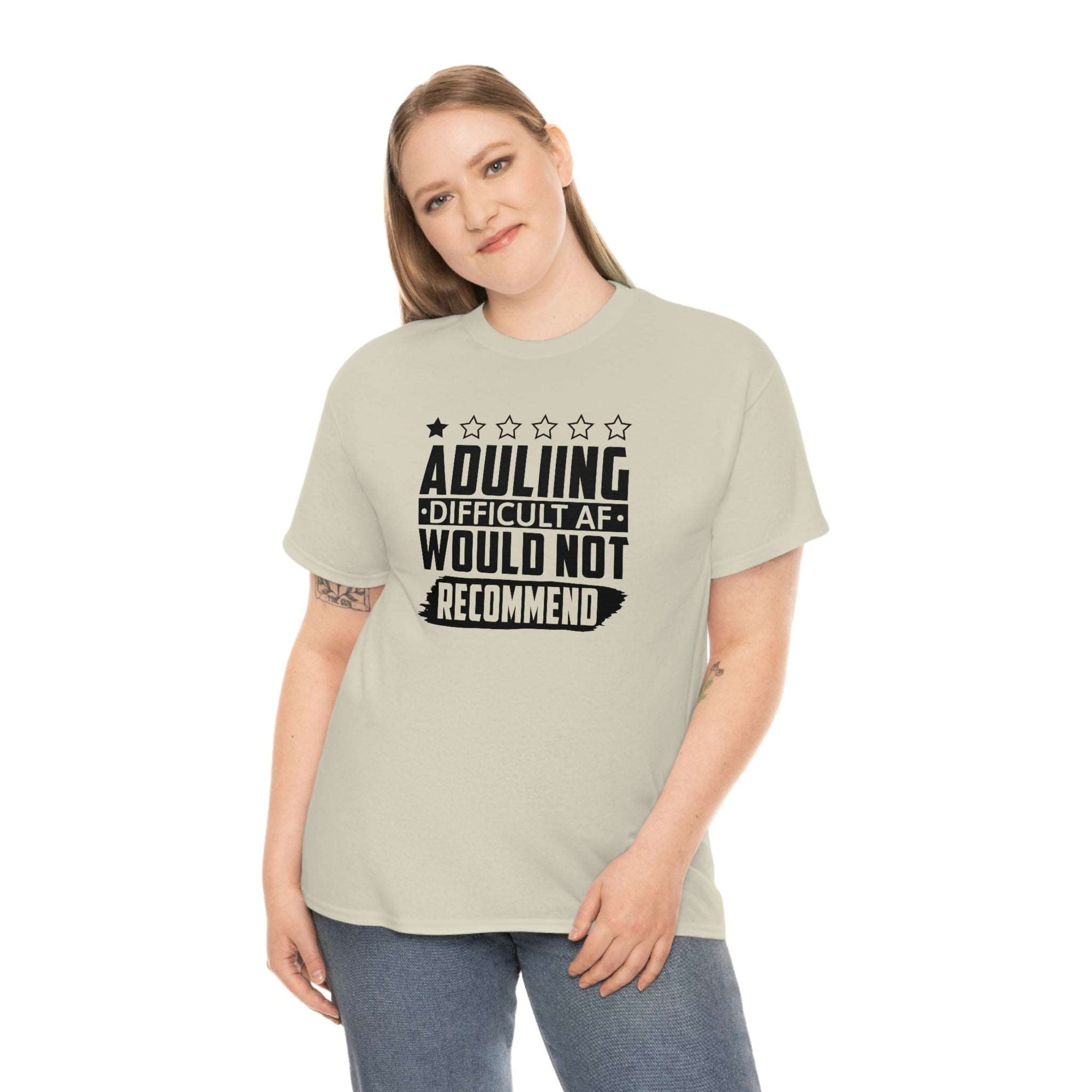 Adulting is Hard Do Not Recommend Cotton Tee T-Shirt Pink Sweetheart
