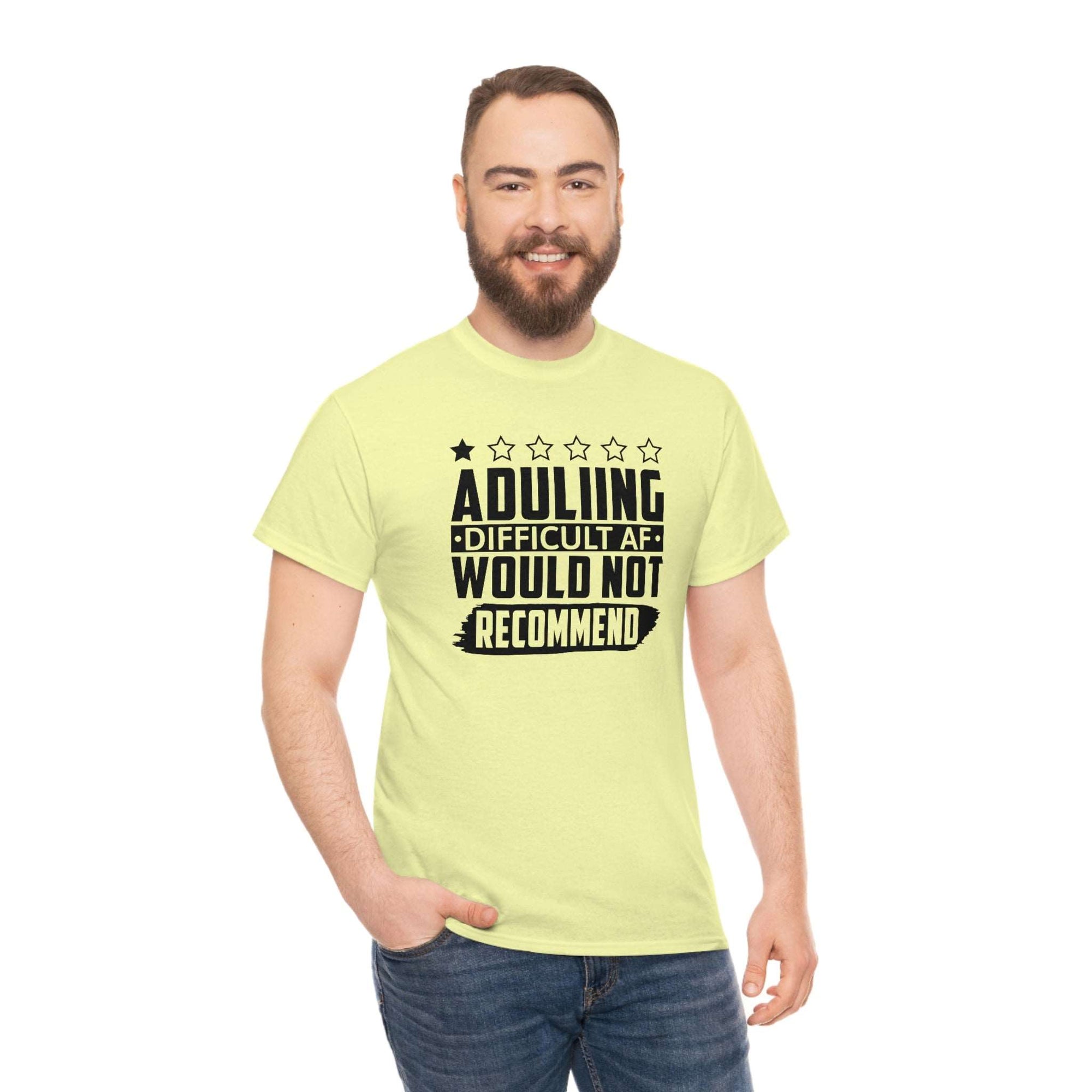 Adulting is Hard Do Not Recommend Cotton Tee T-Shirt Pink Sweetheart