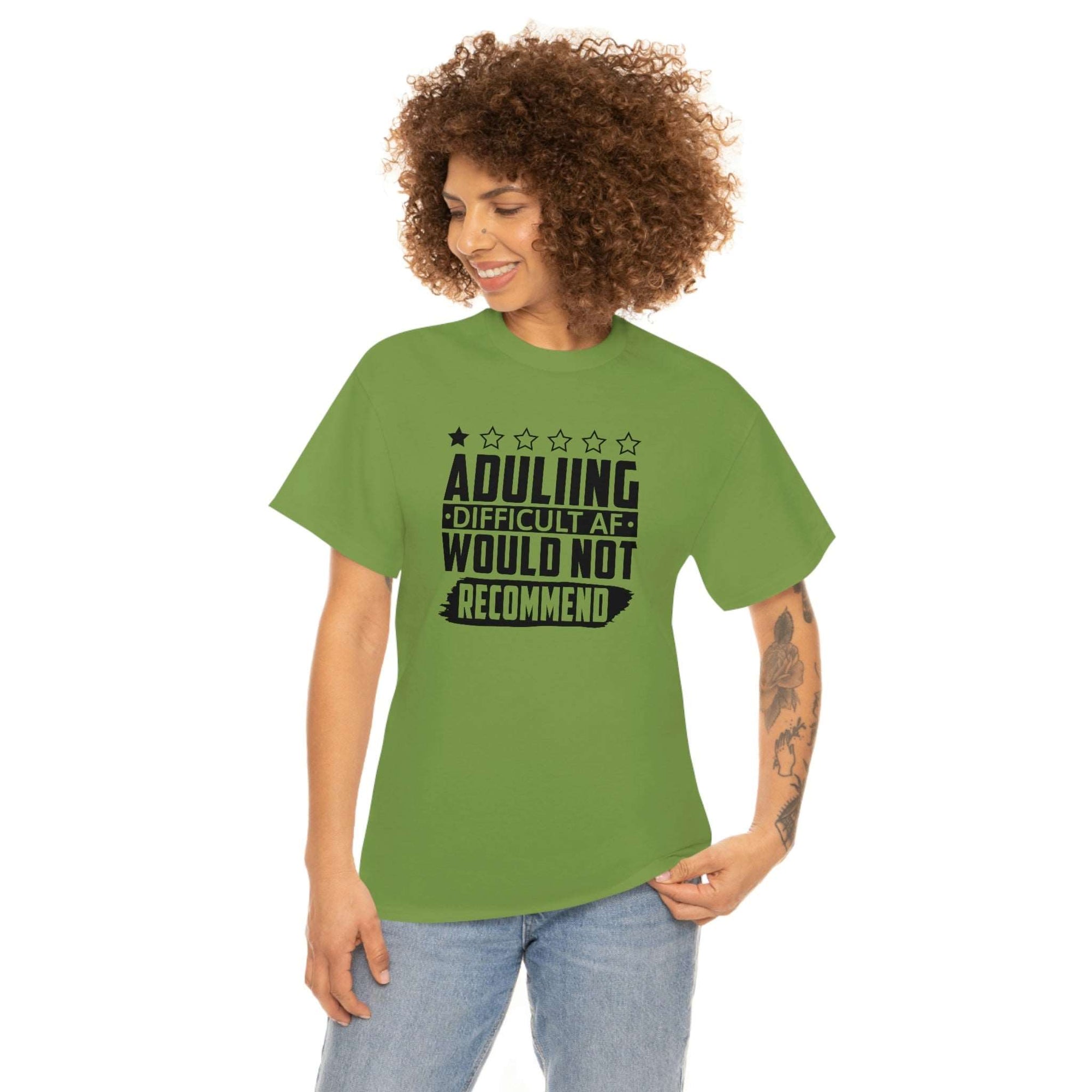 Adulting is Hard Do Not Recommend Cotton Tee T-Shirt Pink Sweetheart