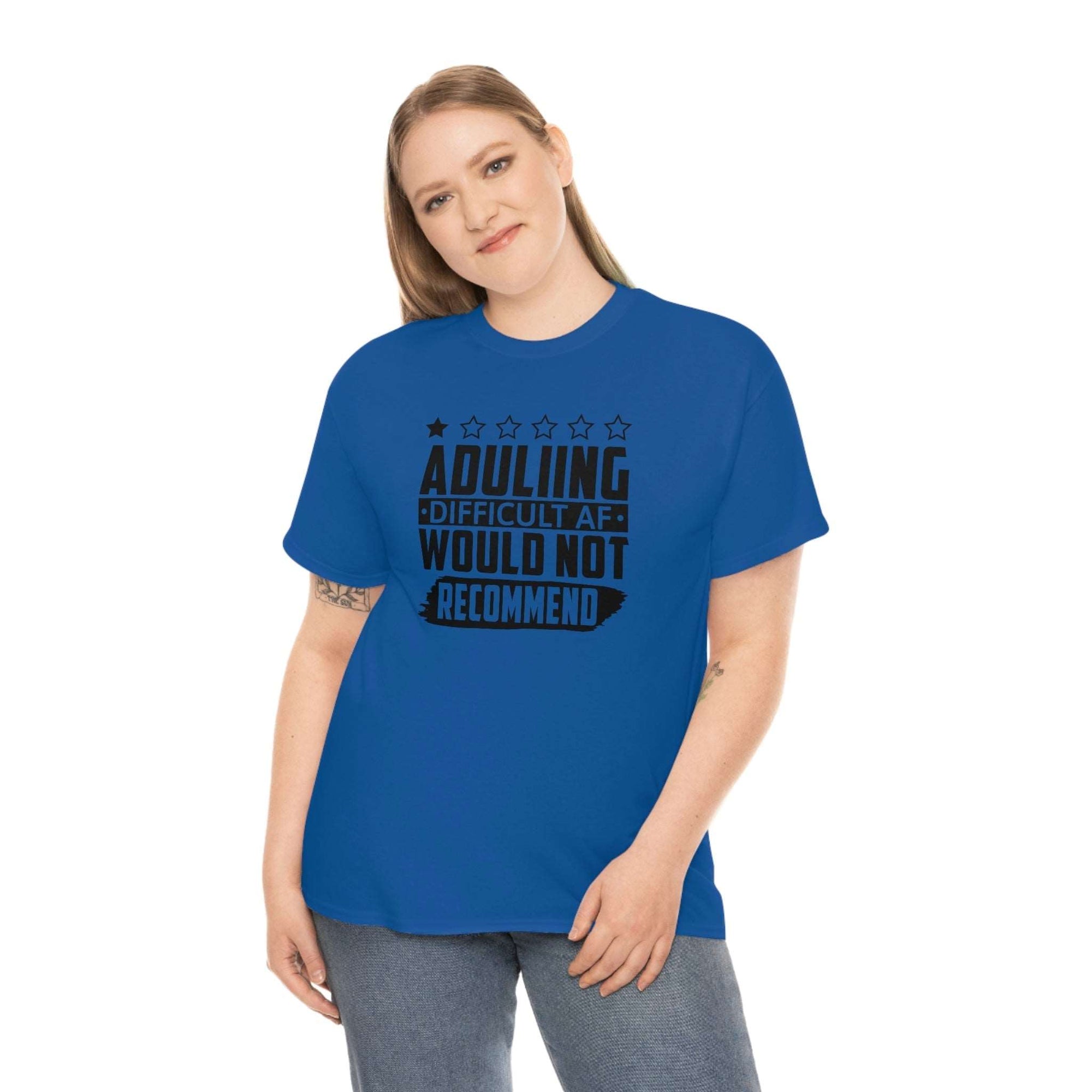 Adulting is Hard Do Not Recommend Cotton Tee T-Shirt Pink Sweetheart