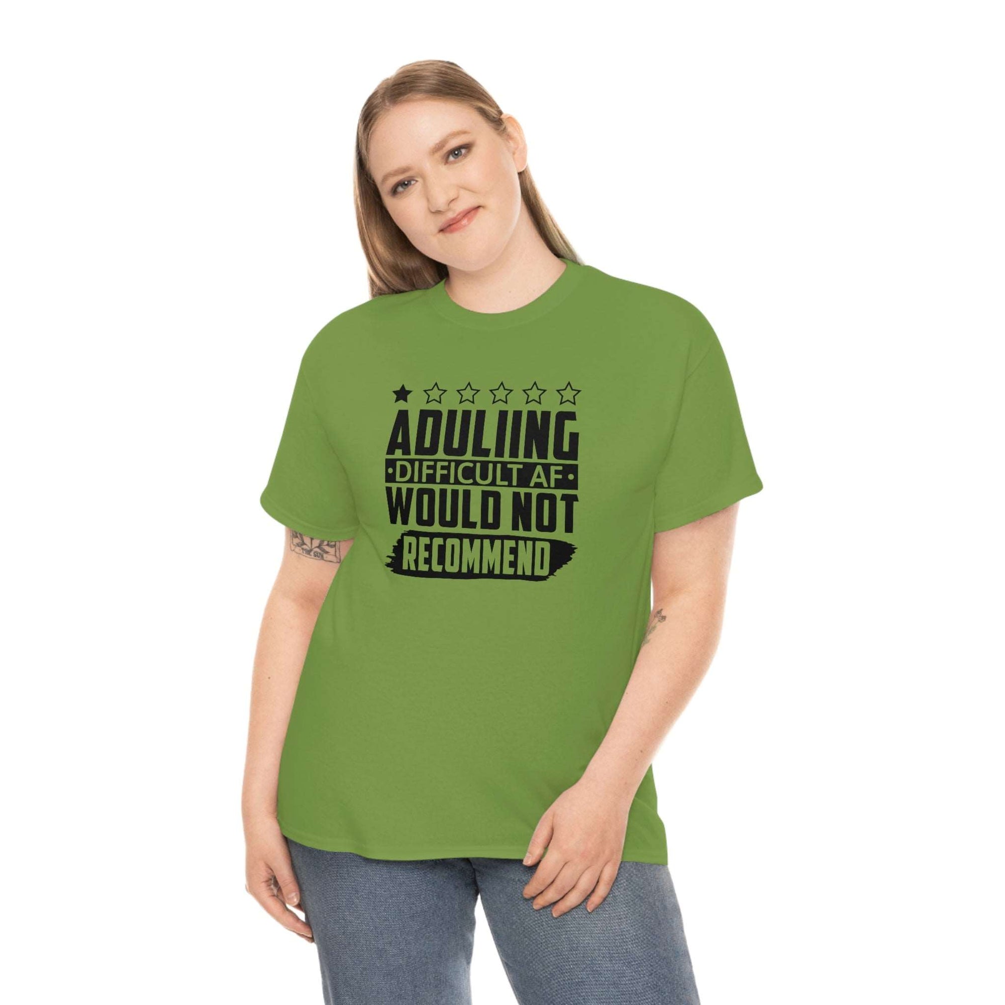 Adulting is Hard Do Not Recommend Cotton Tee T-Shirt Pink Sweetheart