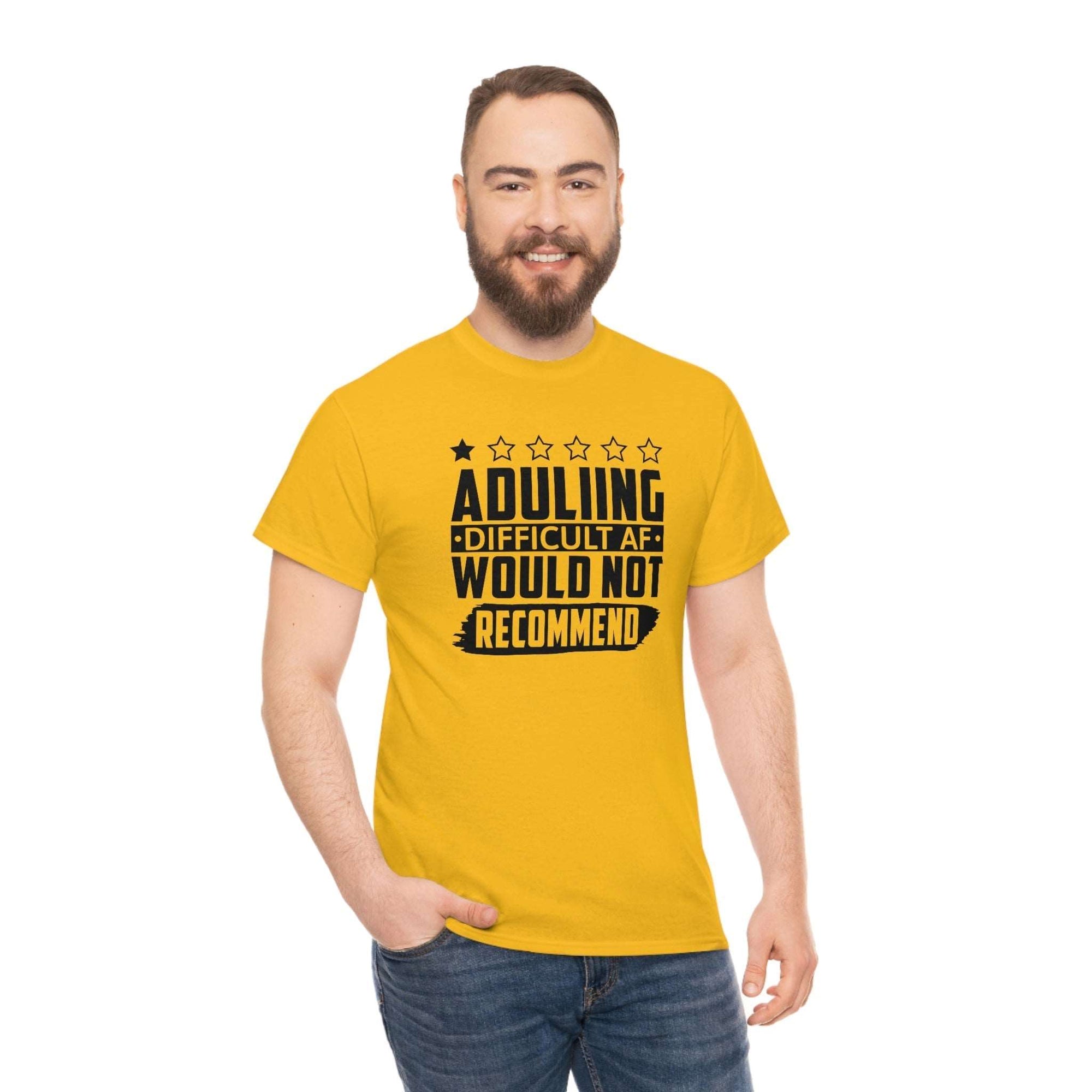 Adulting is Hard Do Not Recommend Cotton Tee T-Shirt Pink Sweetheart