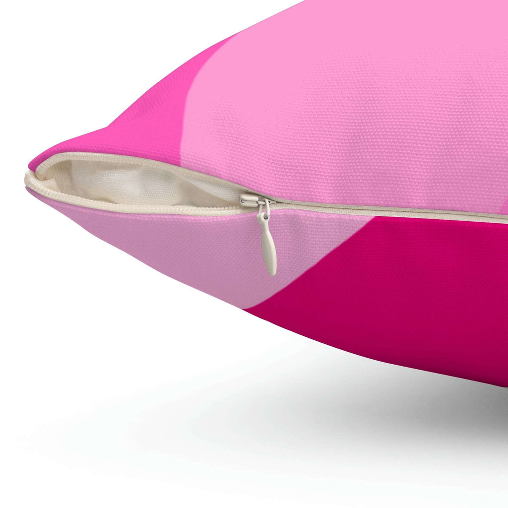 All Shades of Pink Ribbon Square Pillow Home Decor Pink Sweetheart