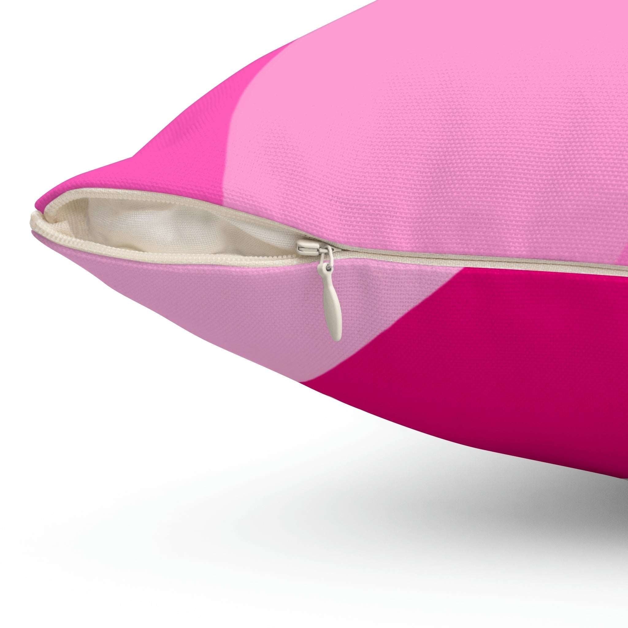 All Shades of Pink Ribbon Square Pillow Home Decor Pink Sweetheart