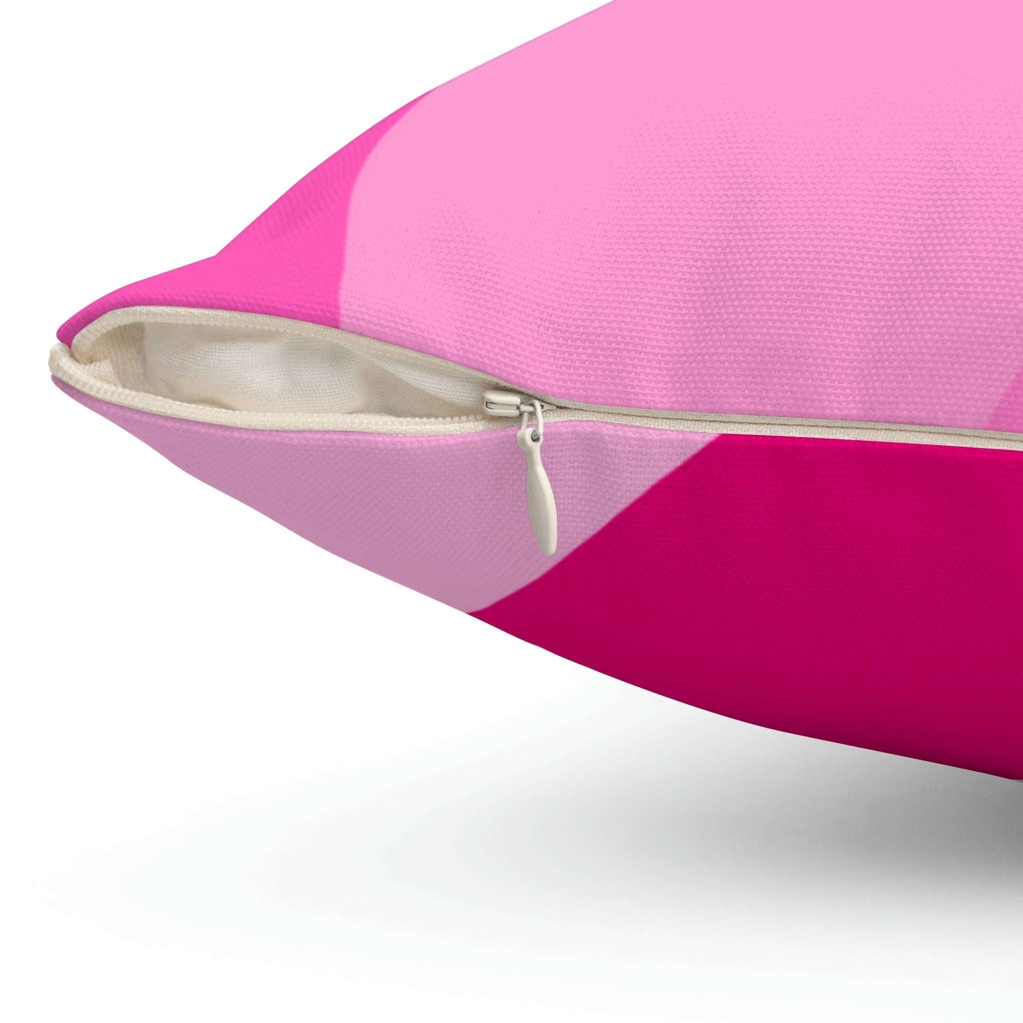 All Shades of Pink Ribbon Square Pillow Home Decor Pink Sweetheart