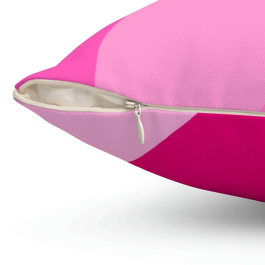 All Shades of Pink Ribbon Square Pillow Home Decor Pink Sweetheart