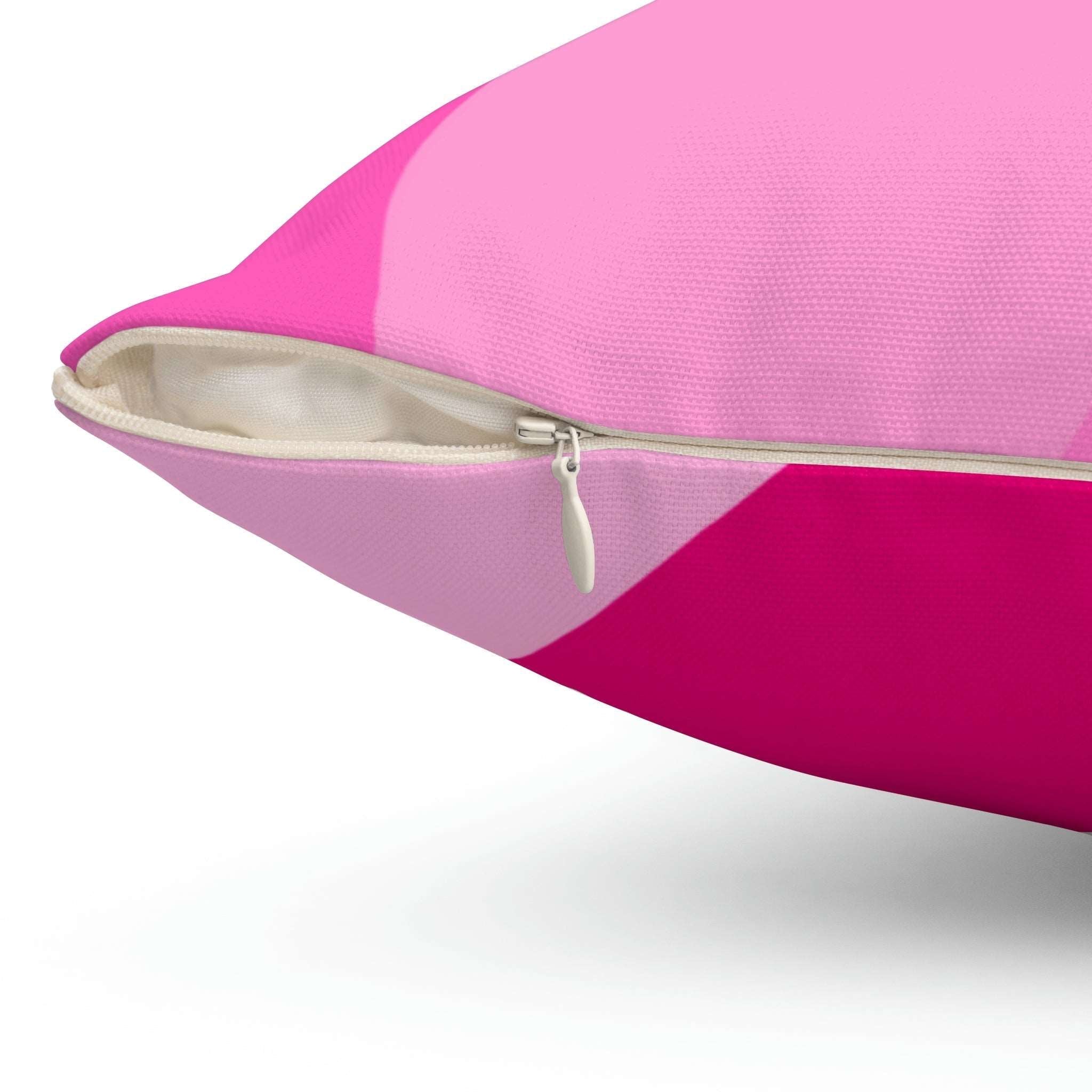 All Shades of Pink Ribbon Square Pillow Home Decor Pink Sweetheart