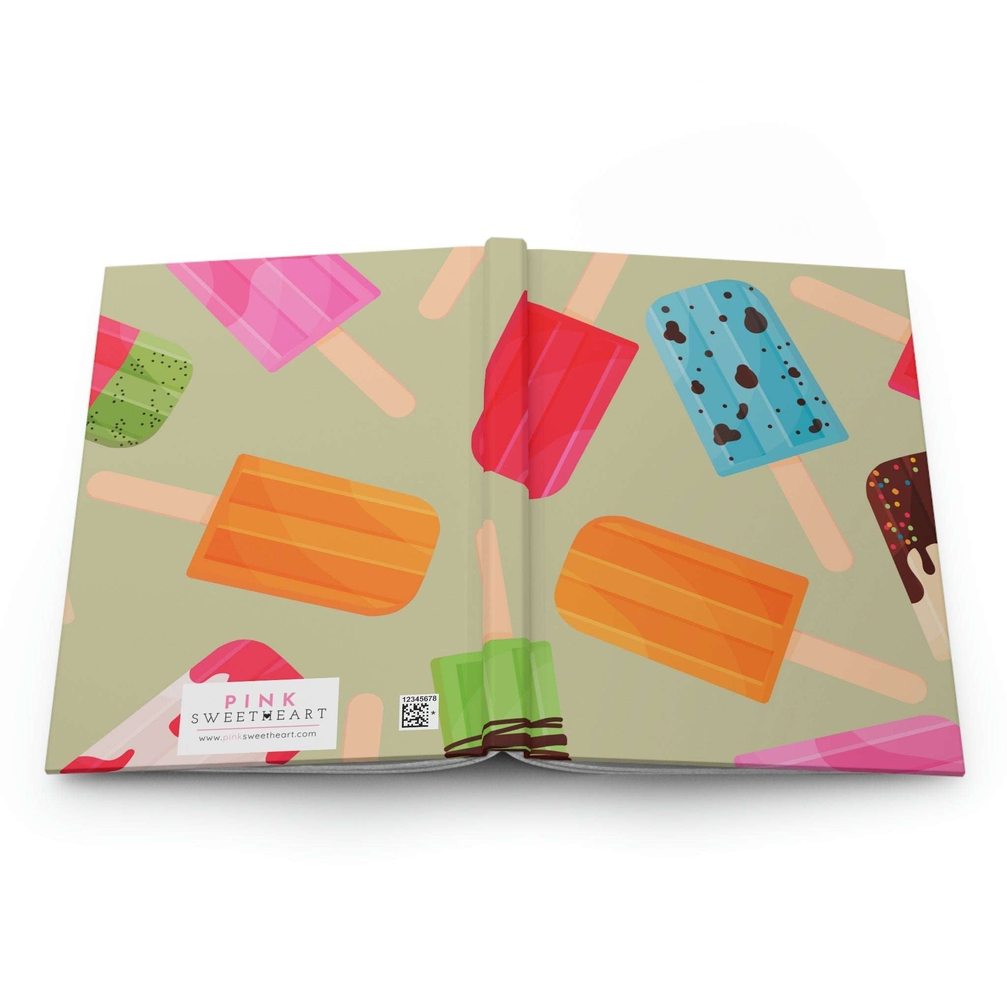 Assorted Popsicles Hardcover Matte Journal Paper products Pink Sweetheart