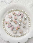 Dainty Pink Coquette Clog Charms Set