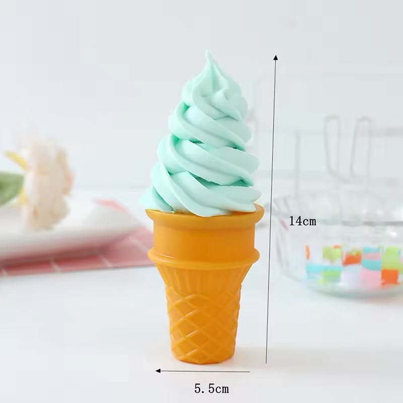 Novelty Swirled Ice Cream Cone Decoration