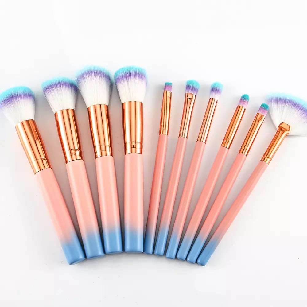 Beach Vibes Makeup Brush Set Makeup Brushes Pink Sweetheart