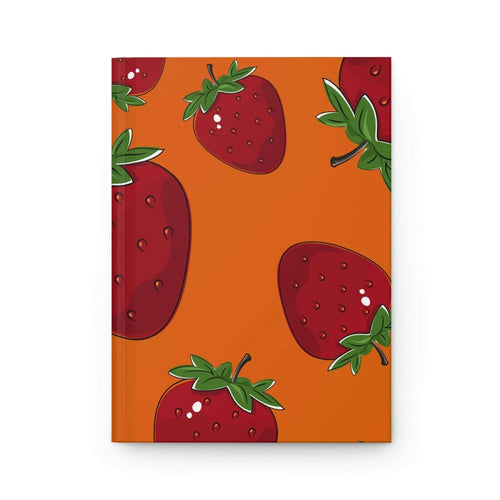 Big Juicy Strawberry Hardcover Matte Journal - Pink Sweetheart