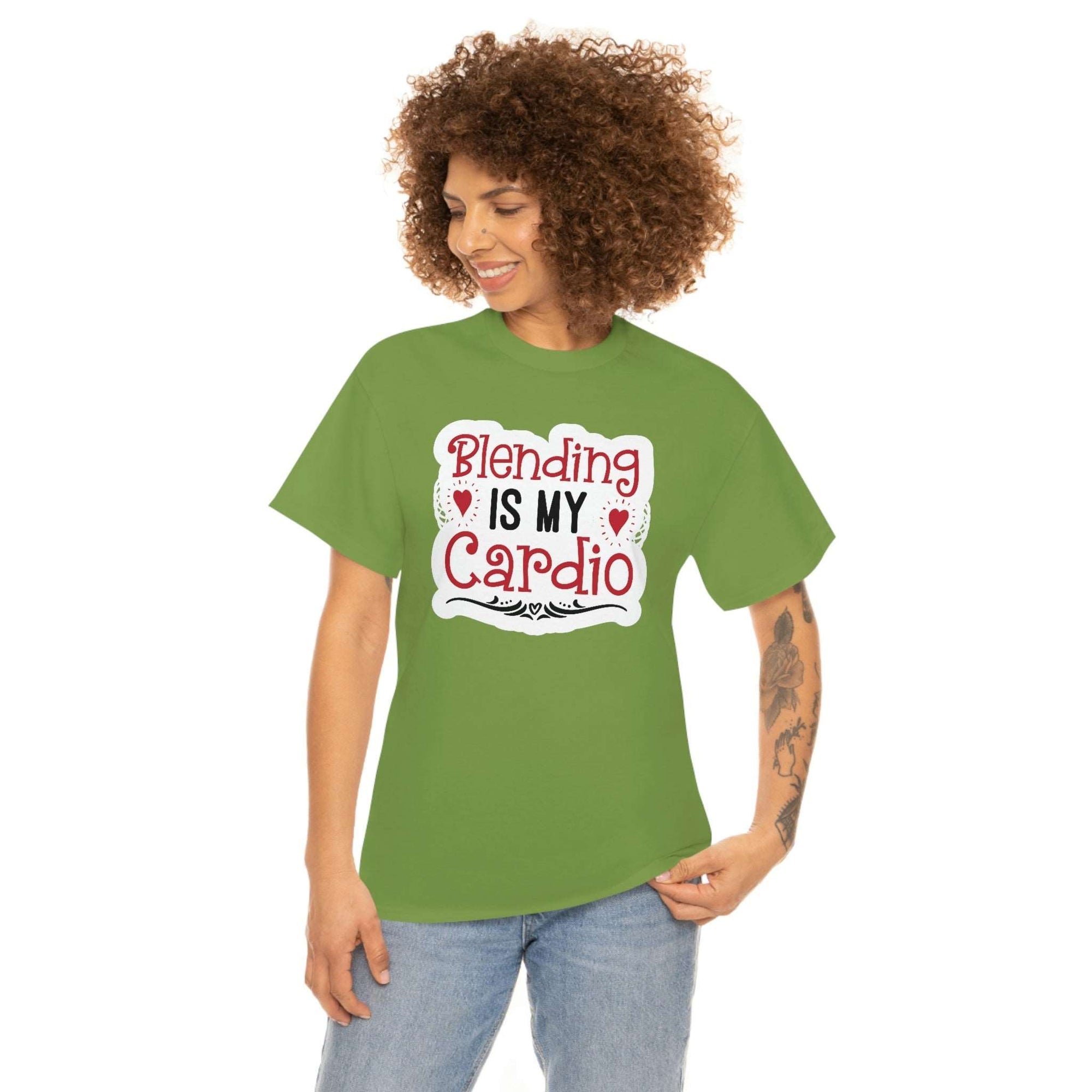 Blending is My Cardio Cotton Tee T-Shirt Pink Sweetheart