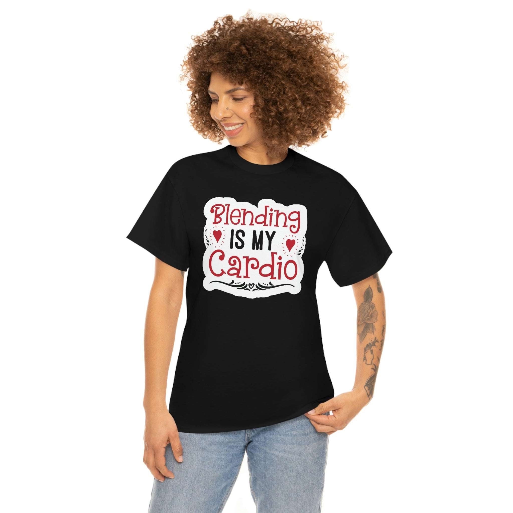 Blending is My Cardio Cotton Tee T-Shirt Pink Sweetheart