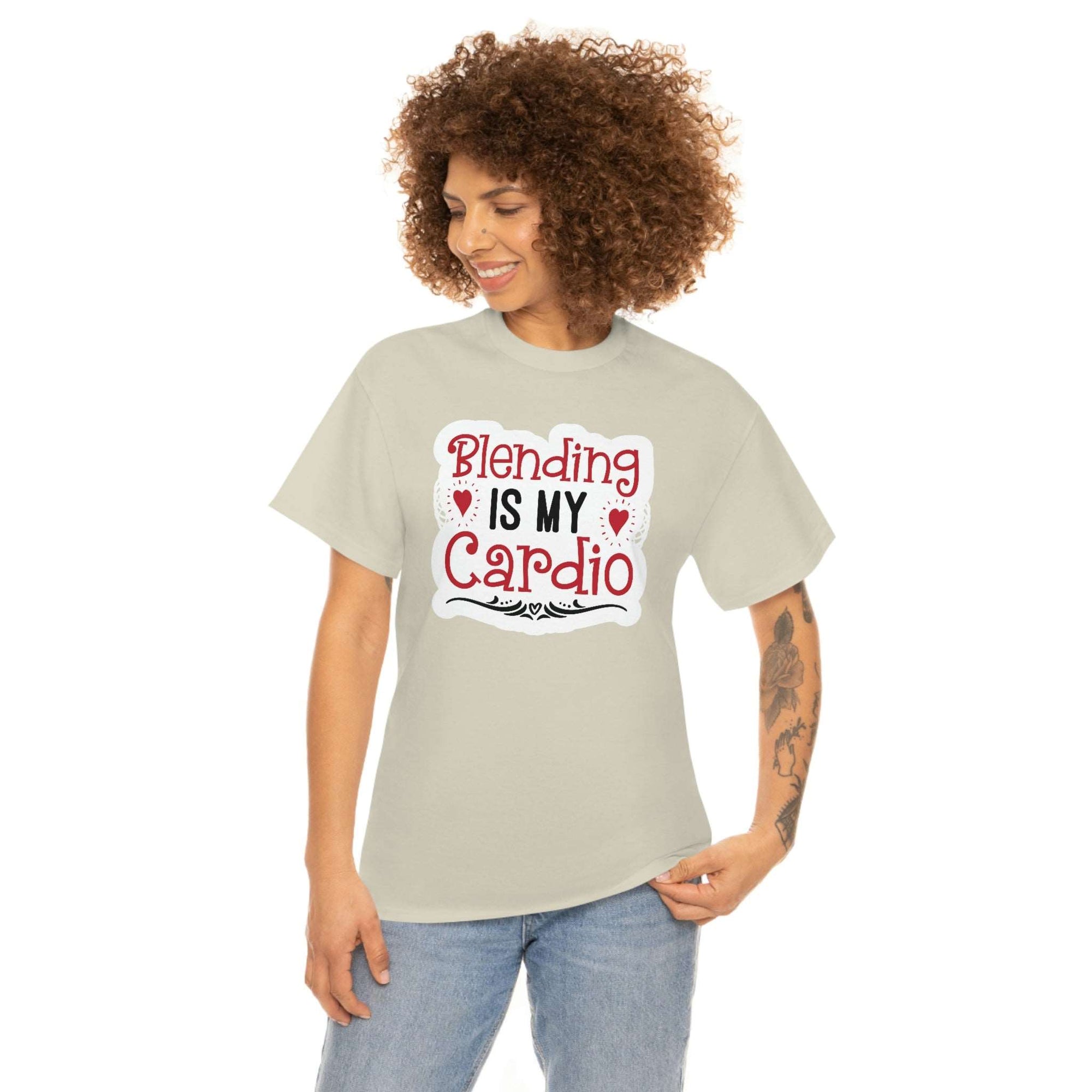Blending is My Cardio Cotton Tee T-Shirt Pink Sweetheart