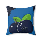 Bold Blueberries Square Pillow Home Decor Pink Sweetheart