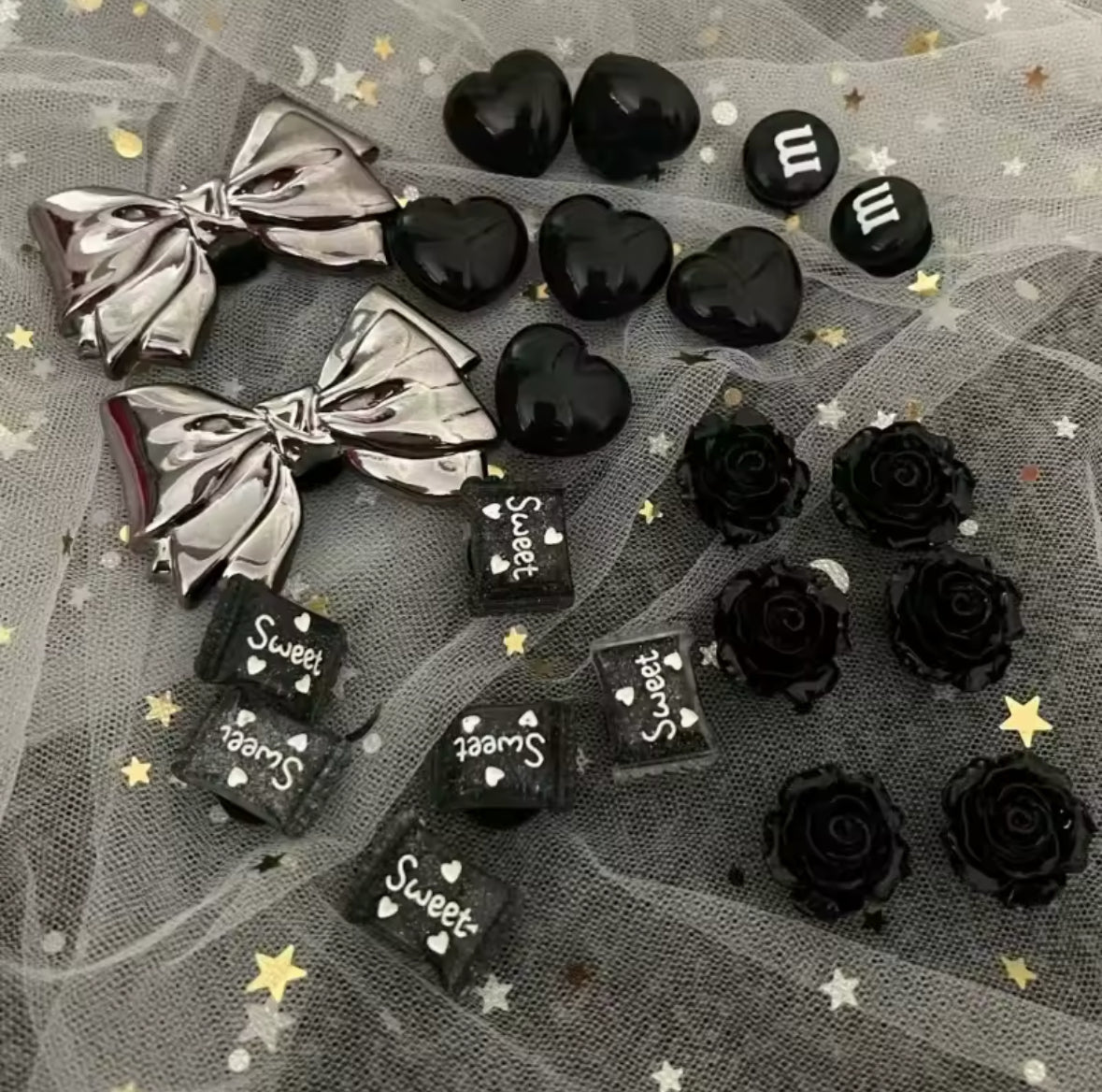 Black Licorice Clog Charms Set