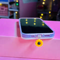 Yellow Sunflower Dust Plug Charm - Pink Sweetheart