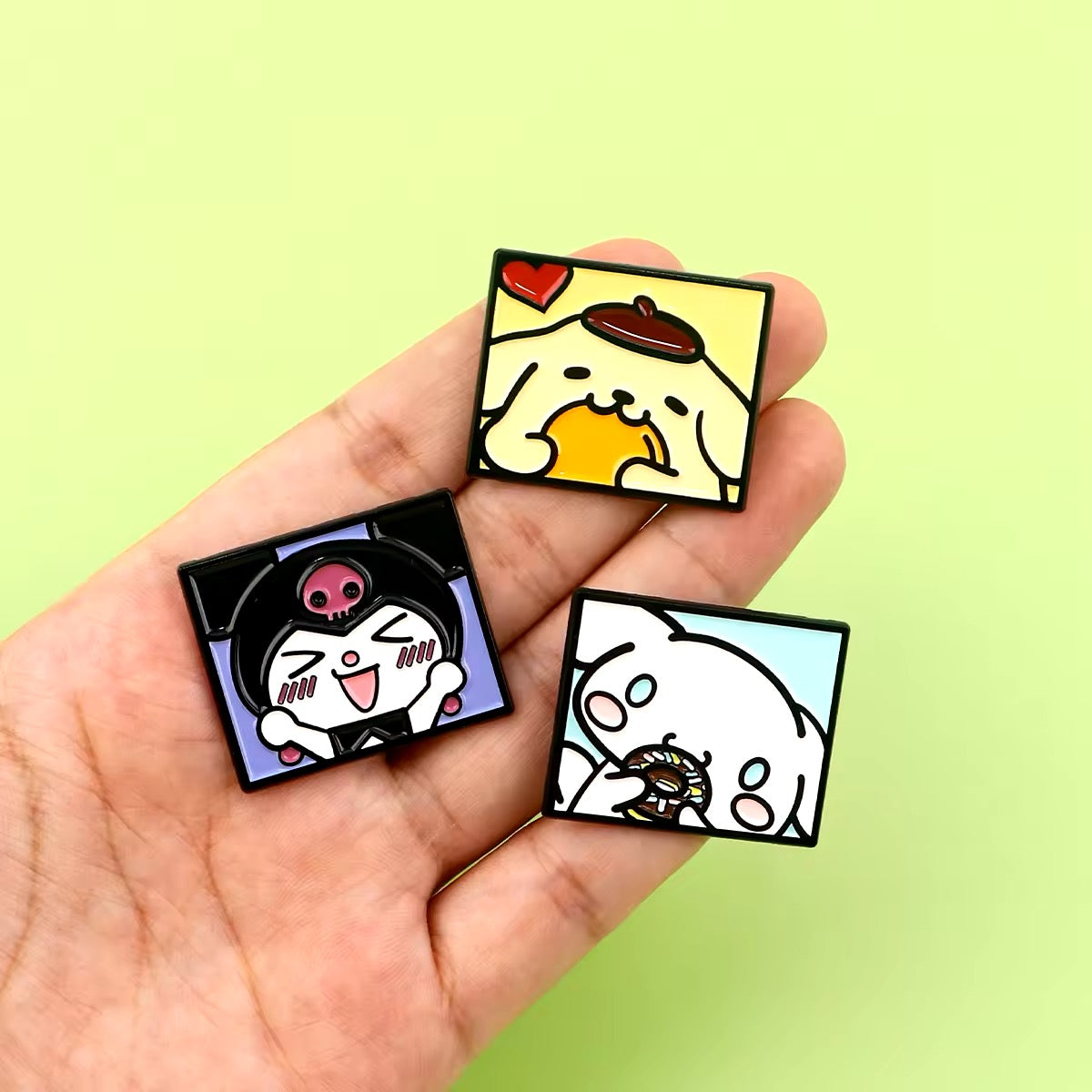 Cute Kawaii Friends Portrait Enamel Pin Set 5pc