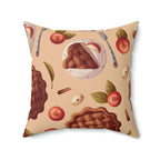 Chocolate Dessert Square Pillow Home Decor Pink Sweetheart