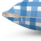 Classic Blue Gingham Square Pillow Home Decor Pink Sweetheart