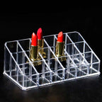 Clear Acrylic Lipstick Lip Gloss Storage Grid Lipstick Pink Sweetheart