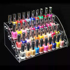 Clear Acrylic Tier Nail Polish Organizer Display Pink Sweetheart