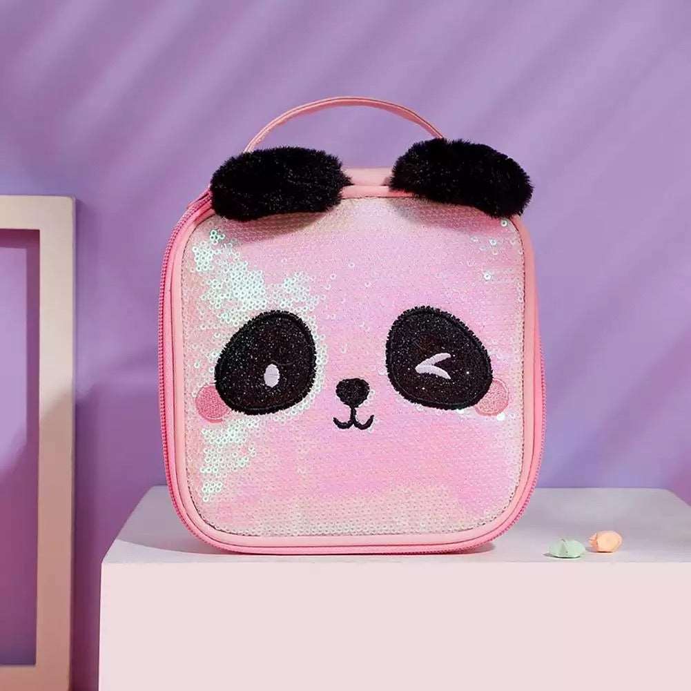 Cute Sequin Panda Makeup Bag Cosmetic & Toiletry Bags Pink Sweetheart