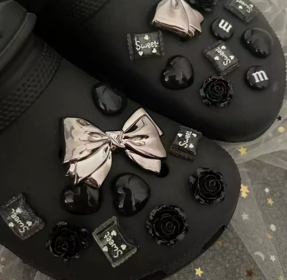 Black Licorice Clog Charms Set