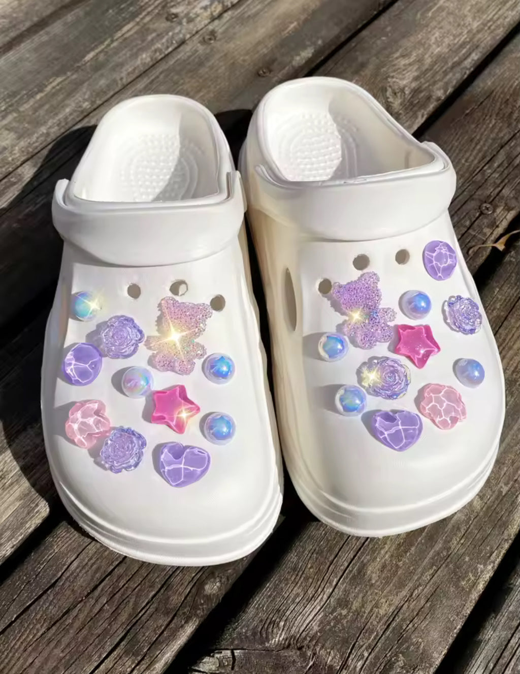 Pink Amethyst Dream Clog Charms Set
