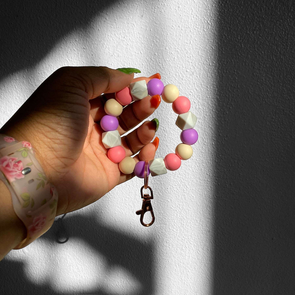 Chunky Silicone Beaded Keychain