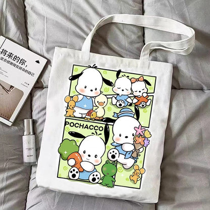 Chibi Kawaii Cartoon Anime Canvas Tote Bag